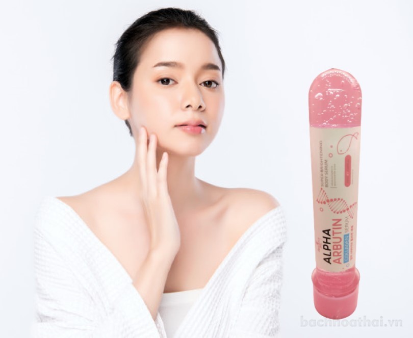 Ống Serum kích trắng da Alpha Arbutin Collagen Super Brightening Body Thái Lan