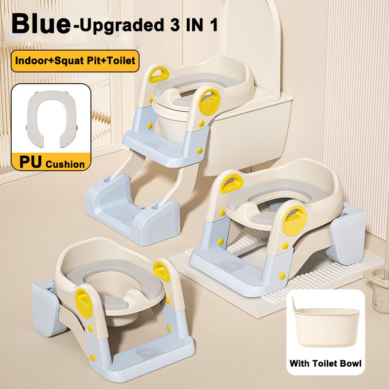 Oldlaiben 3 in 1 Folding Baby Potty Training Toilet Kids Toilet Seat with Ladder Tandas Tangga Tandas Kanak