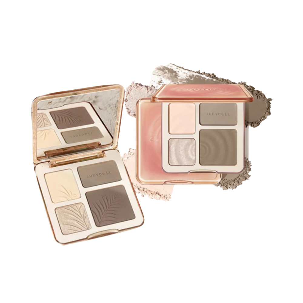 Bảng Phấn Highlight & Tạo Khối 4 Ô Judydoll Highlight -Chống Nước, Lâu Trôi, Mỏng Nhẹ