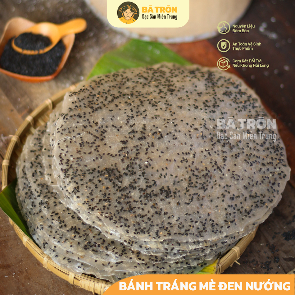 [Nguyên Gốc Bình Định]_Bánh Tráng Mè Đen_GIÒN THƠM MÈ