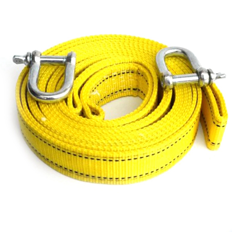 (AJDC) 5M/5T Car Electric Winch Rope Off-Road Vehicle Tow Rope with U-Shaped Hook Tow Strap for Cars Truck Trailer Suv Replacement Accessories