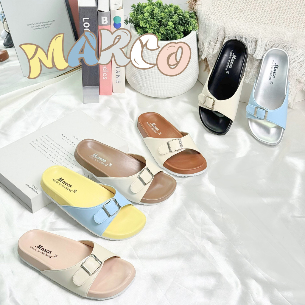 รองเท้าแตะ แบรนด์ MARCO รุ่น G1005 หนังนิ่ม ราคา 169 บาท*ส่งฟรี