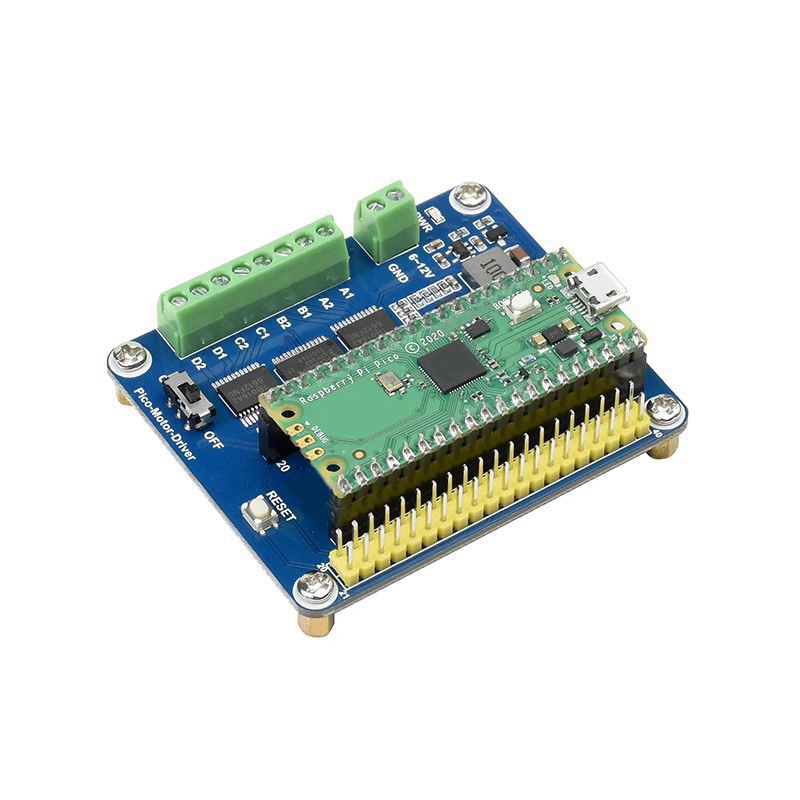 For Raspberry Pico Accessories Parts Expansion Board 4-Way DC Motor Interface/5V Regulated/I2C Motor Driver