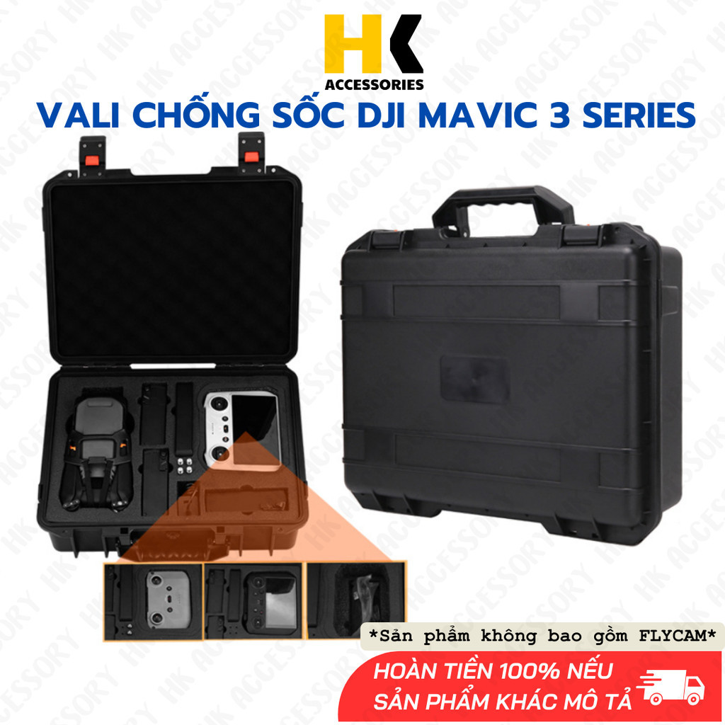  Vali Hộp đựng phụ kiện DJI MAVIC 3 SERIES chống sốc cực kì gọn gàng Flycam ,Tay RC 