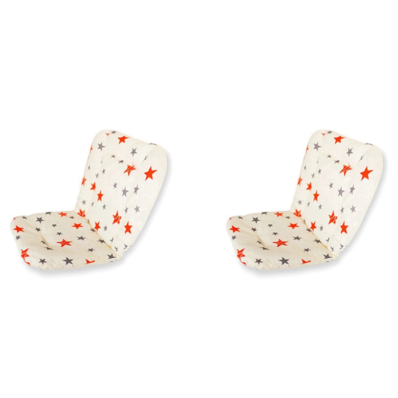 (MTUV) 2X Baby Stroller Seat Pad Universal Baby Stroller High Chair Seat Cushion Liner Mat Cotton Soft Feeding Chair Pad Cover
