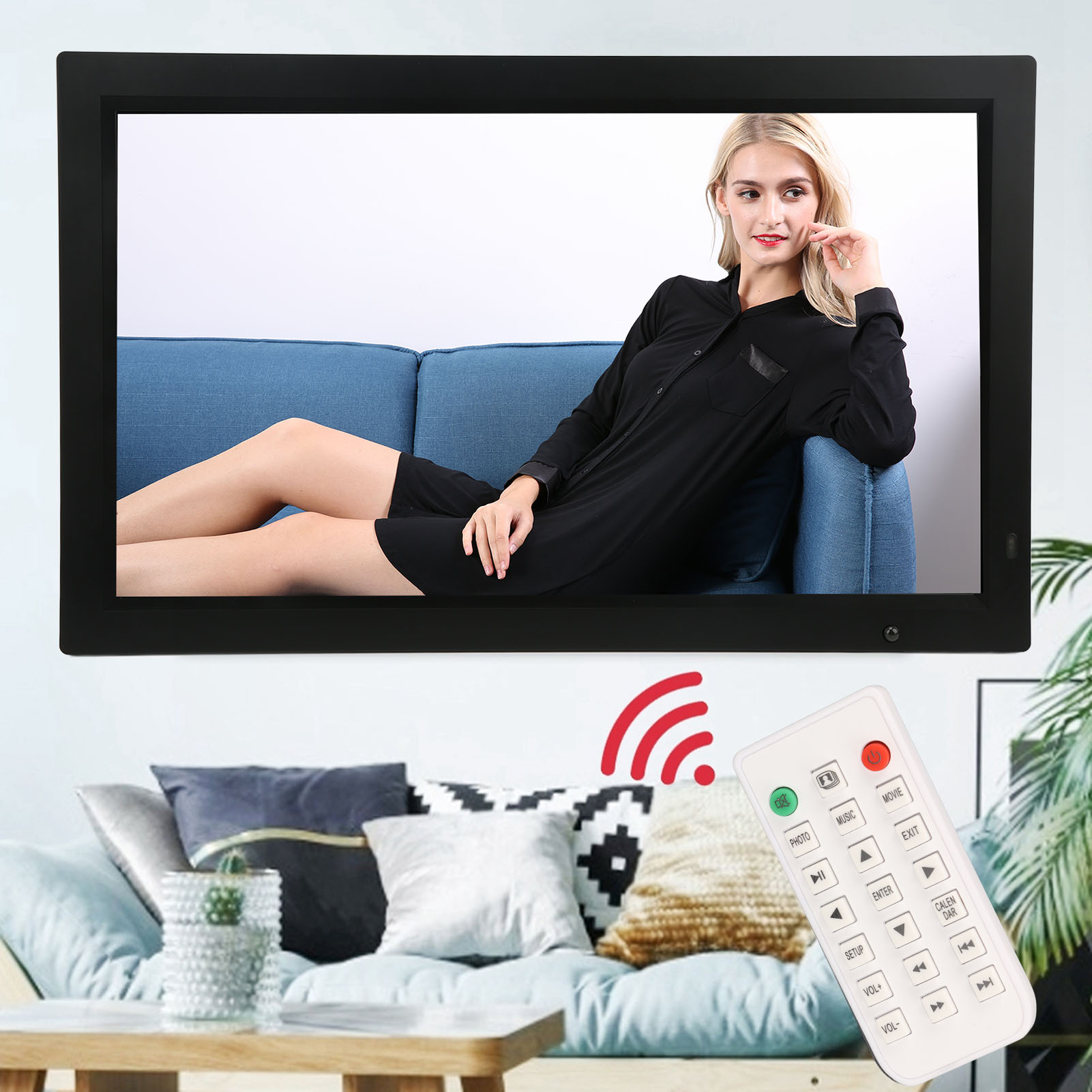 Photo Display Screen Slide Show 22in Digital Photo Frame with Support for Dorm ราคา 6,578 บาท*ส่งฟรี