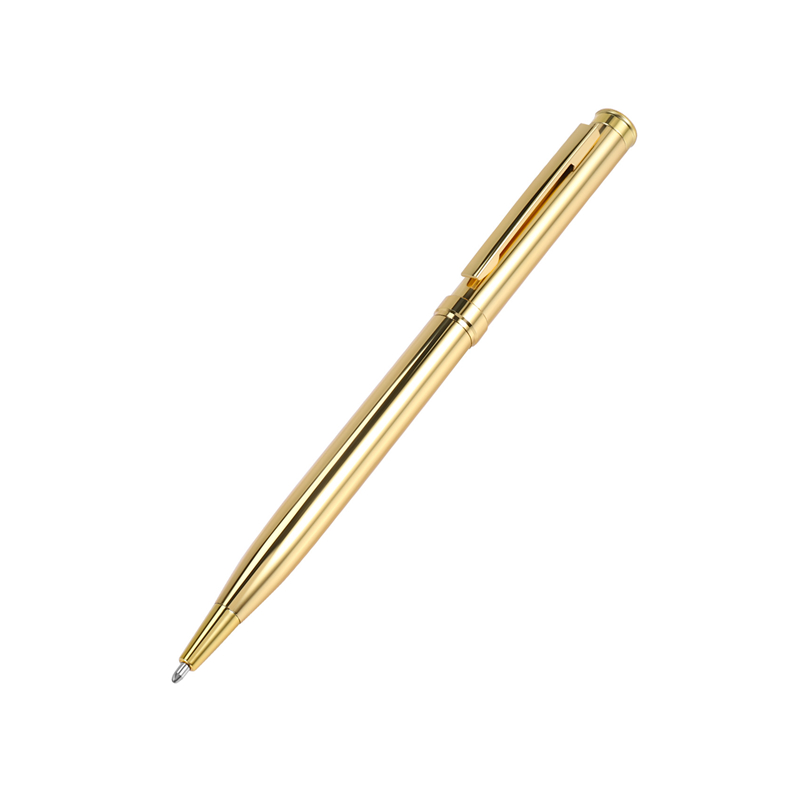 C6[IpvCQZ]Metal Ballpoint Pen Stainless Steel Rotating Ball Pen for School Bright Writing Point 1.0mm