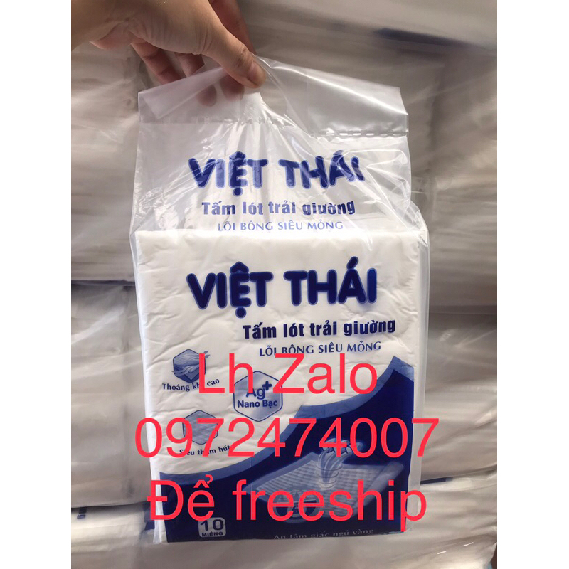 100 Tấm Đệm Lót Việt Thái Người Lớn , Người Già , Sản Khoa  Gói 10 Miếng