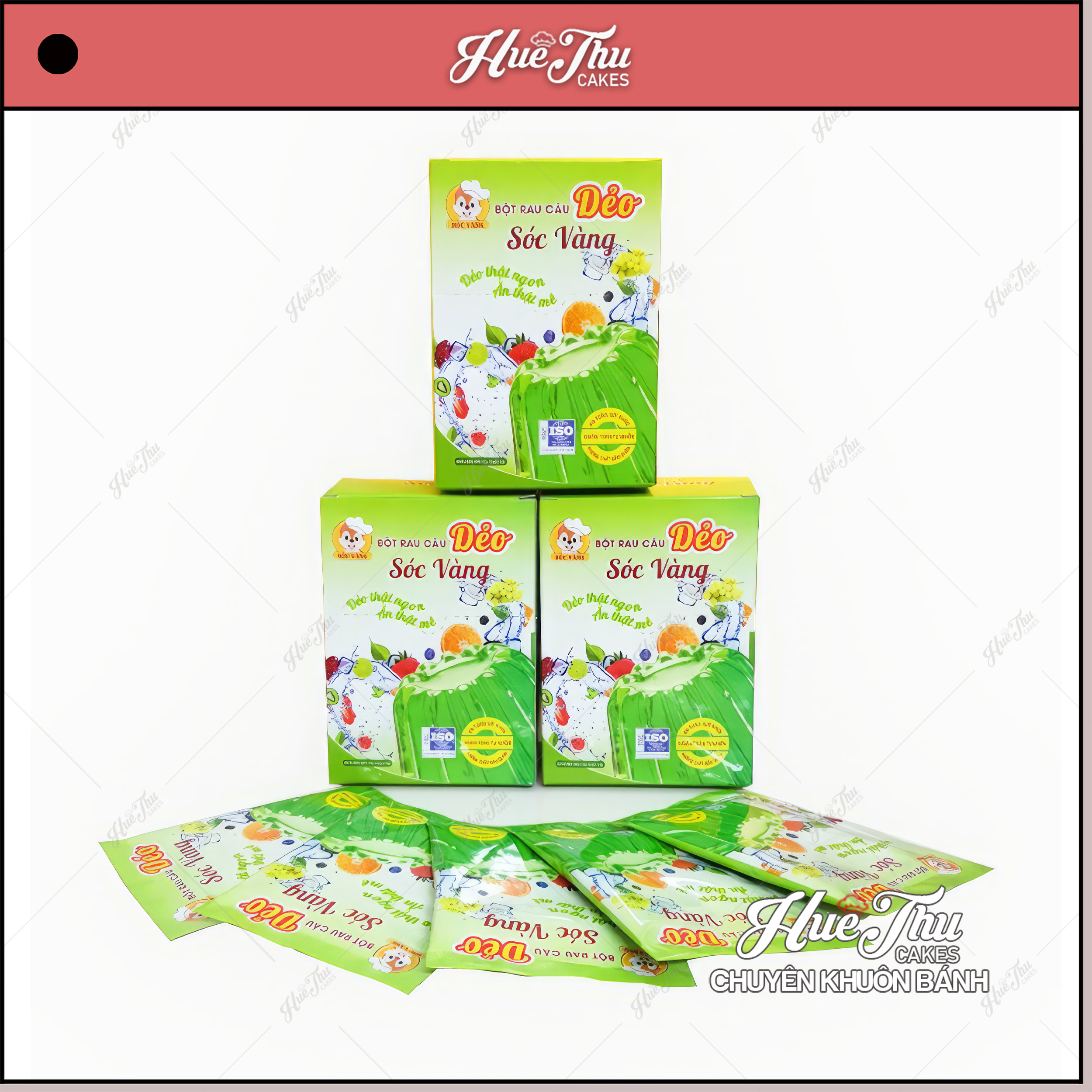 Bột rau câu dẻo Sóc Vàng gói 12g