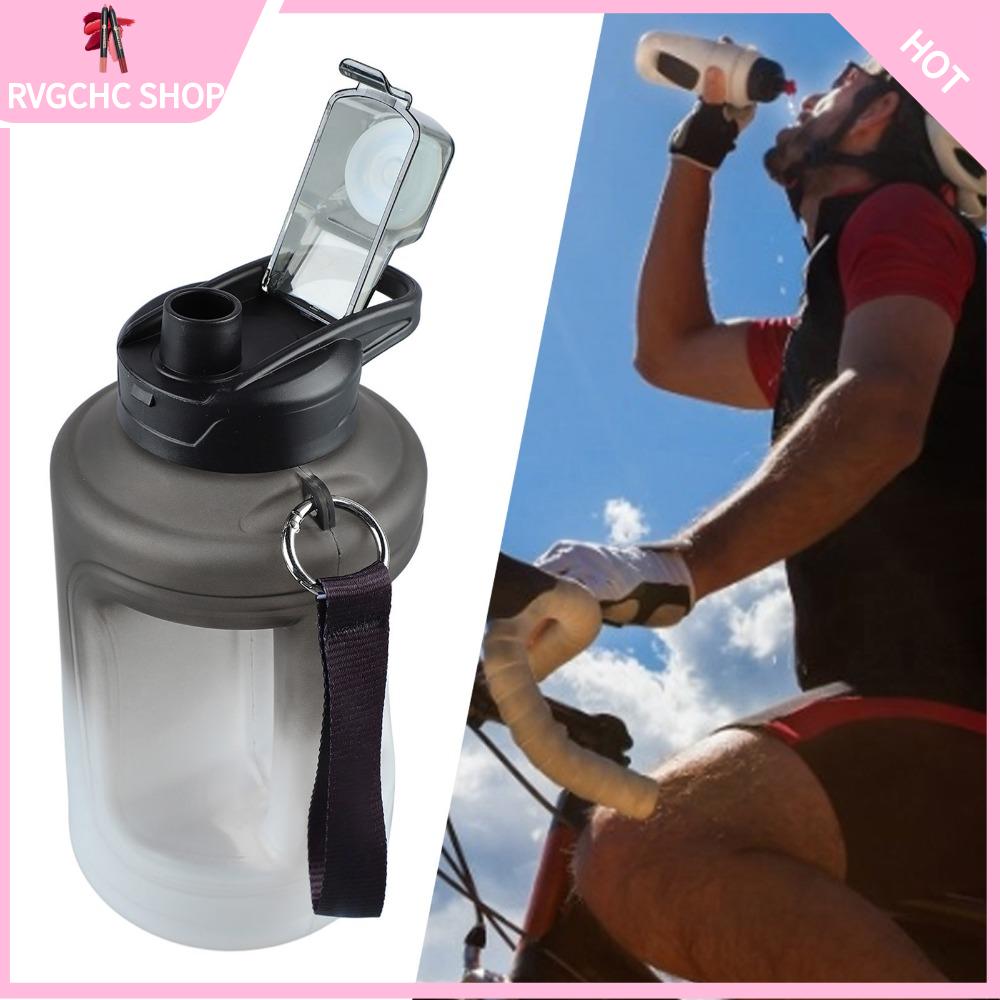 RVGCHC SHOP Dung lượng lớn Cốc uống nước 1500ml Nắp chống rò rỉ Bình nước Bền bỉ Có tay cầm Chai thể thao Thể thao ngoài trời