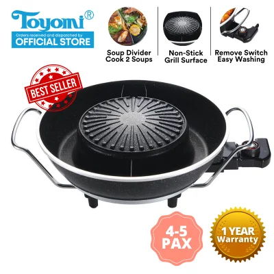 Toyomi Electric BBQ & Steamboat 2in1 MOOKATA POT AND GRILL - BBQ 8000
