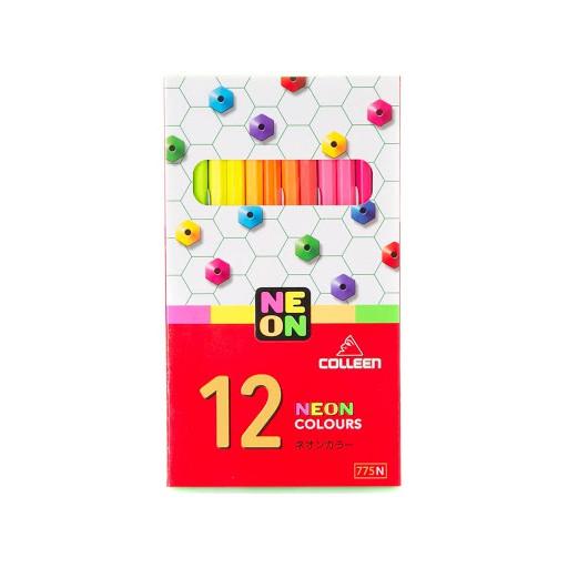 สีไม้คอลลีน Colleen รุ่น 12สี 12 แท่งนีออน