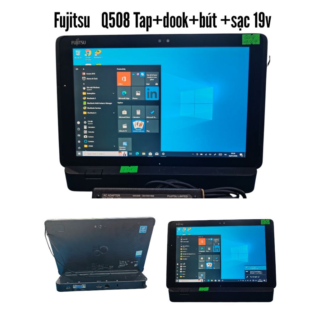 Máy tính bảng bảng Fujitsu arrows tap Q508/Q507 ram 4.ssd 64Gkèm sạc 12v+bút chính hãng - 7