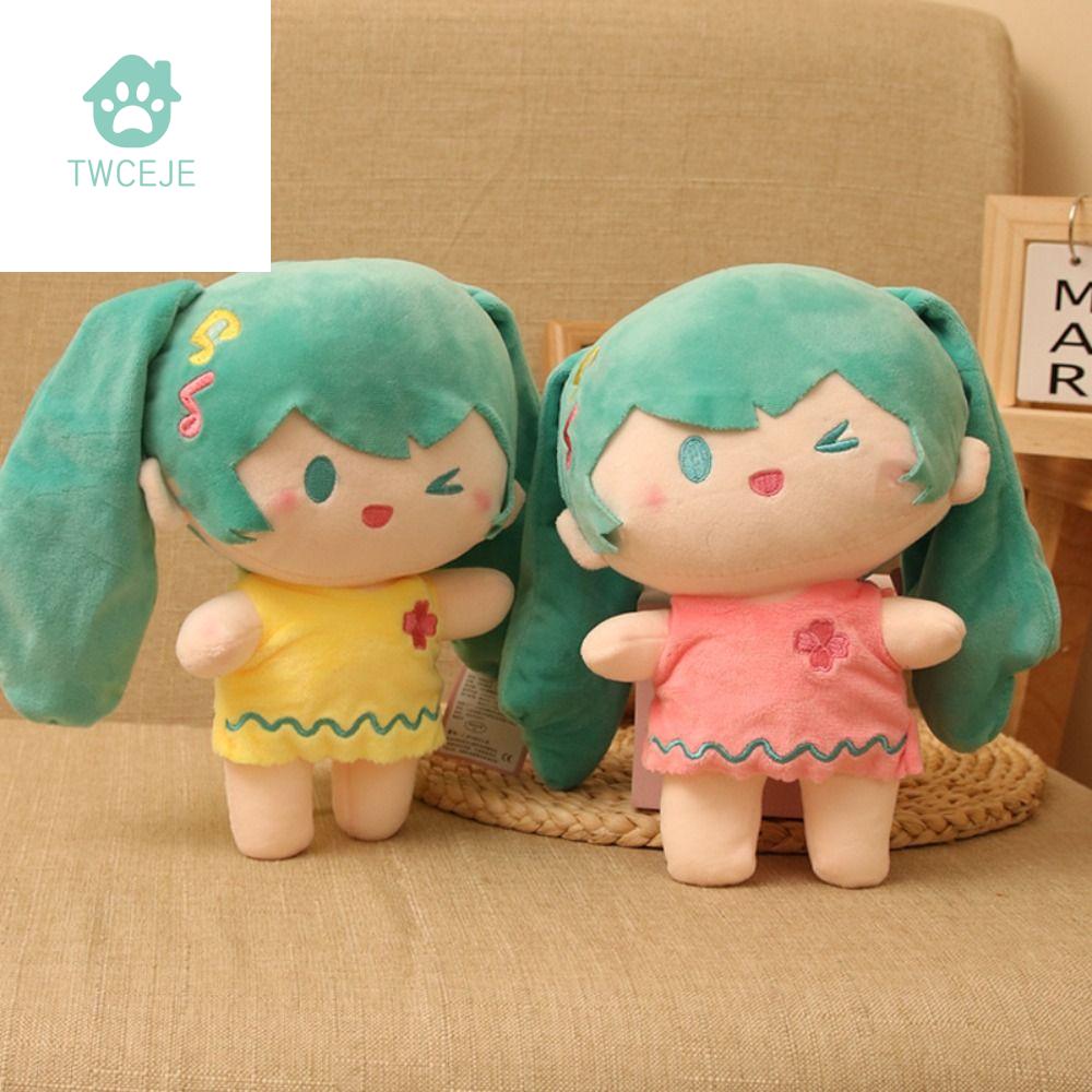 TWCEJE168 Fufu Hatsune Miku Búp bê nhồi bông 22cm Hoạt hình Hatsune Miku đồ chơi nhồi bông Búp bê nh