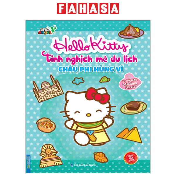 Fahasa - Sách Tô Màu Dán Hình Sticker - Hello Kitty Tinh Nghịch Mê Du Lịch - Châu Phi Hùng Vĩ