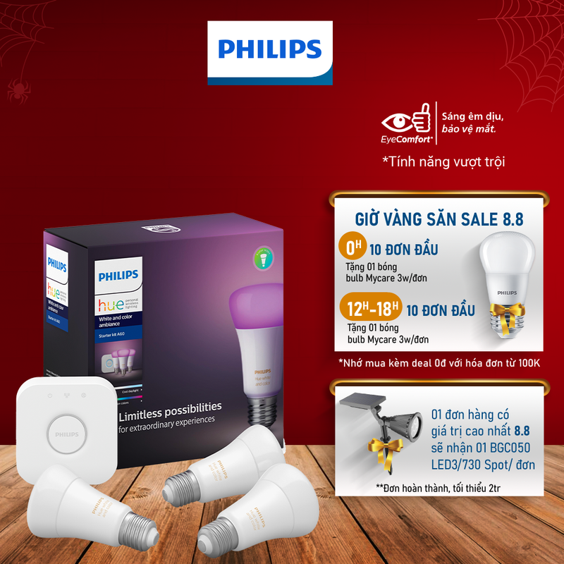 Bộ kit Philips Hue 16 triệu màu