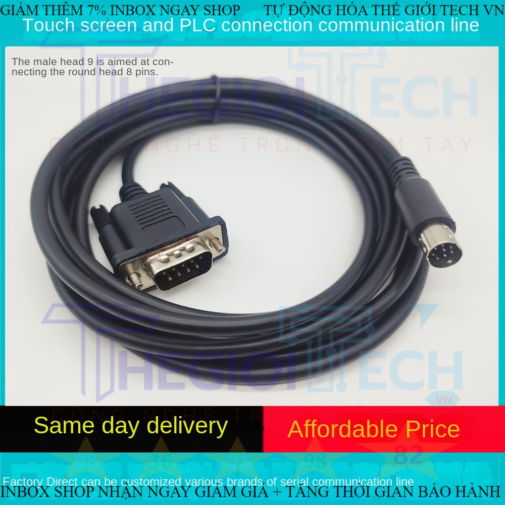 Màn Hình Cảm Ứng Inovance It50 It6070 Và H1s H2u 1U 3U IT5-H2U-CAB Dây Liên Lạc Inovance PLC FX3U/2N/1N RS422 DÀI 3M/5M - IT5-H2U-CAB 15M