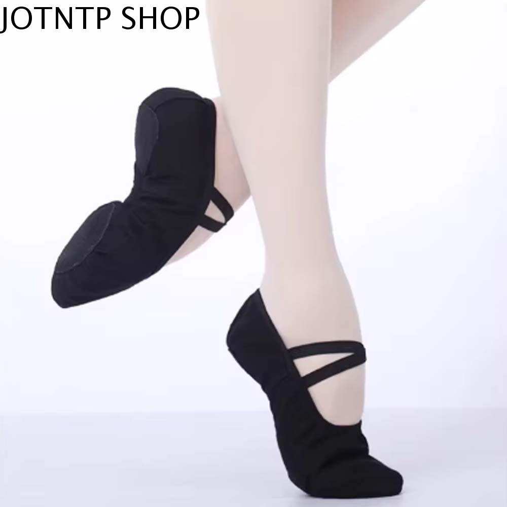 JOTNTP Polyester Giày Ba lê cho trẻ em Đế bằng Vải Dép khiêu vũ Zapatos de punta de Ballet 24-30 Giày mũi nhọn mềm Bé trai