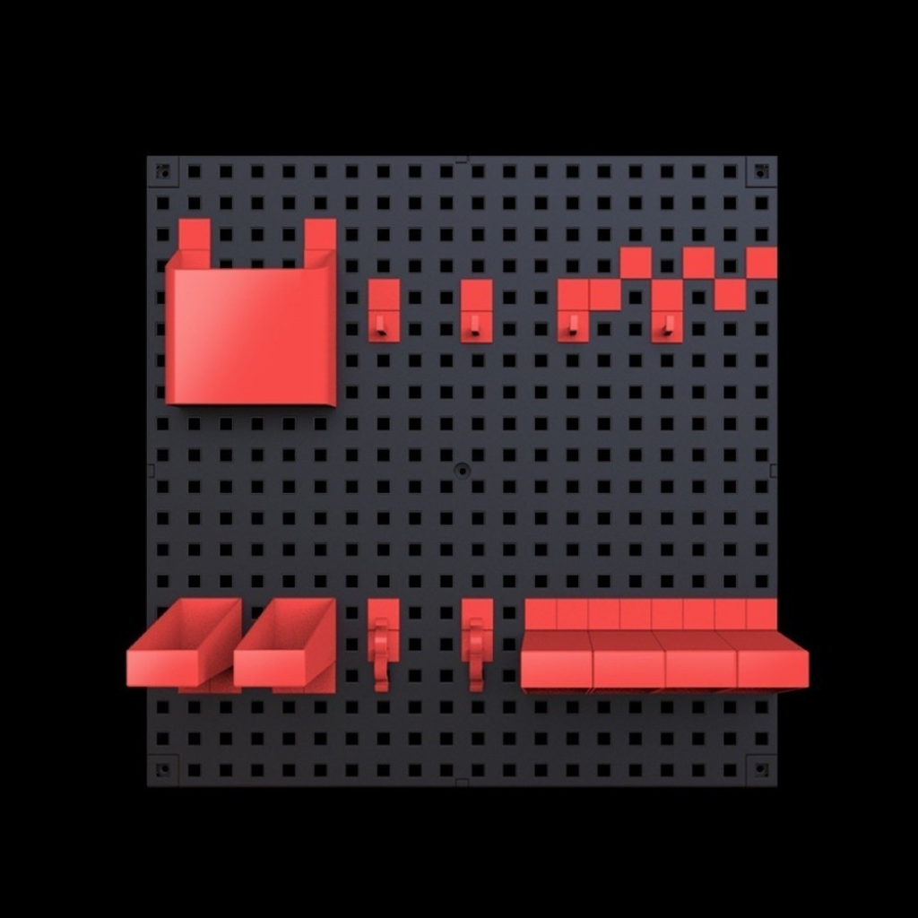 Infinity Wall Set ชั้นวางของแบบติดผนัง พื้นดำ สำหรับจัดโต๊ะคอม เจาะยึดติดกับผนังได้ ขนาด 40X40 CM - ยี่ห้อ Ulanzi ราคา 999 บาท*ส่งฟรี