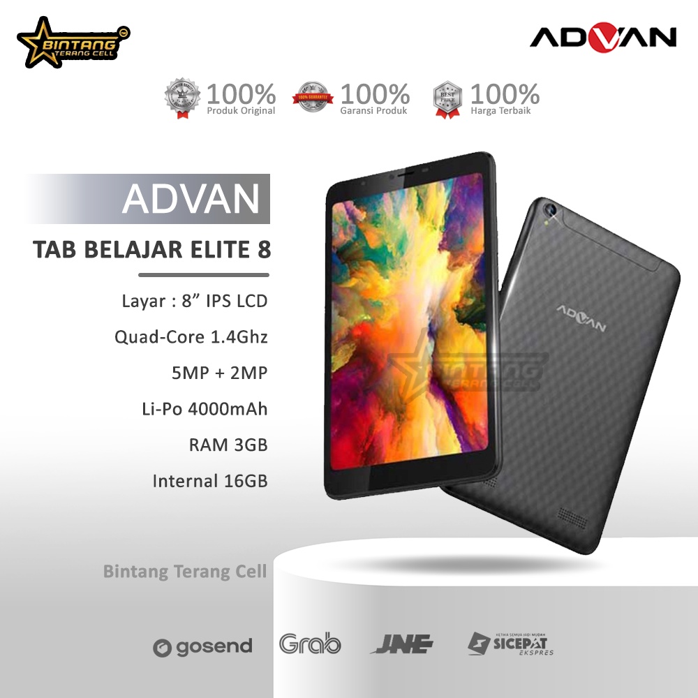 [Promo Tablet Murah]Advan Tab 8 Belajar Elite 3GB/16GB Resmi Advan Indonesia Harga  1,318,800 Ringgit*Penghantaran Percuma