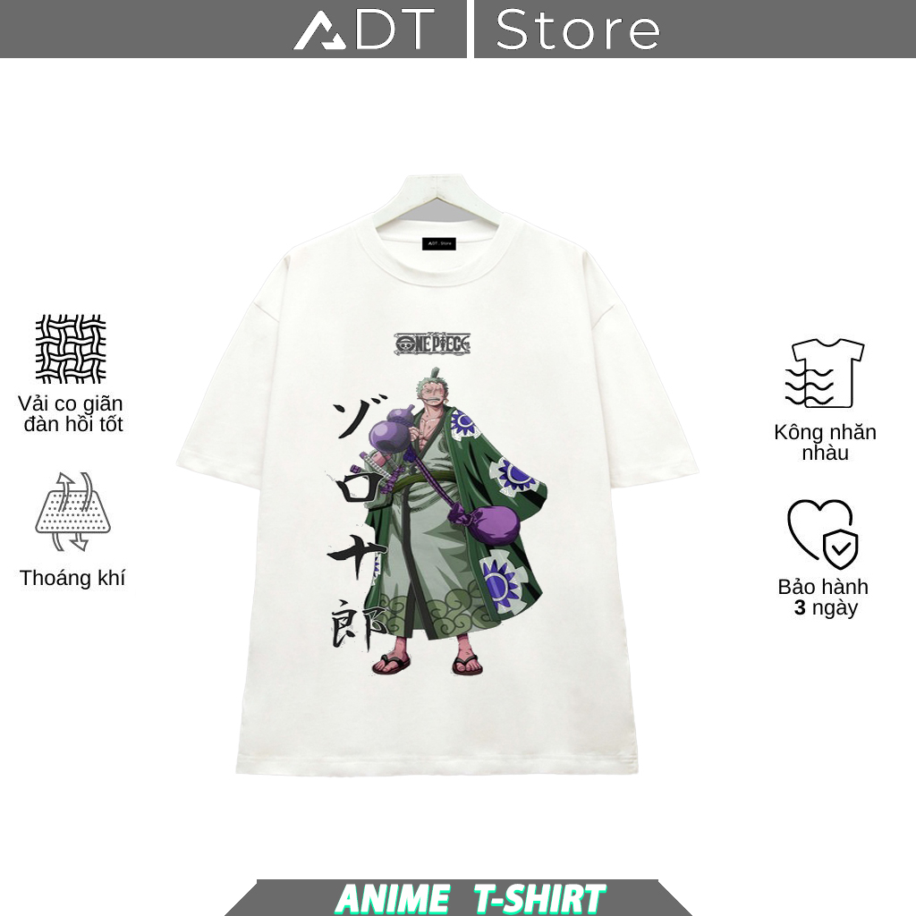 Áo thun hình One Piece - Zoro v2 cực chất giá rẻ mẫu HOT Chất liệu: áo thun co giãn 4 chiều. | Milo Clothes