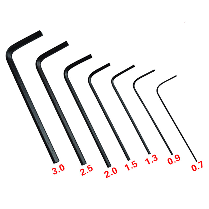 Shiou Bộ chìa khóa Allen lục giác Mini 0.7mm-3mm 7 cái/lốc Bộ dụng cụ cờ lê tuốc nơ vít