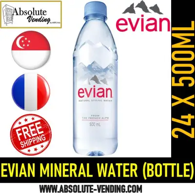 EVIAN Mineral Water 500ML X 24 (BOTTLE) - FREE DELIVERY within 3 working days!