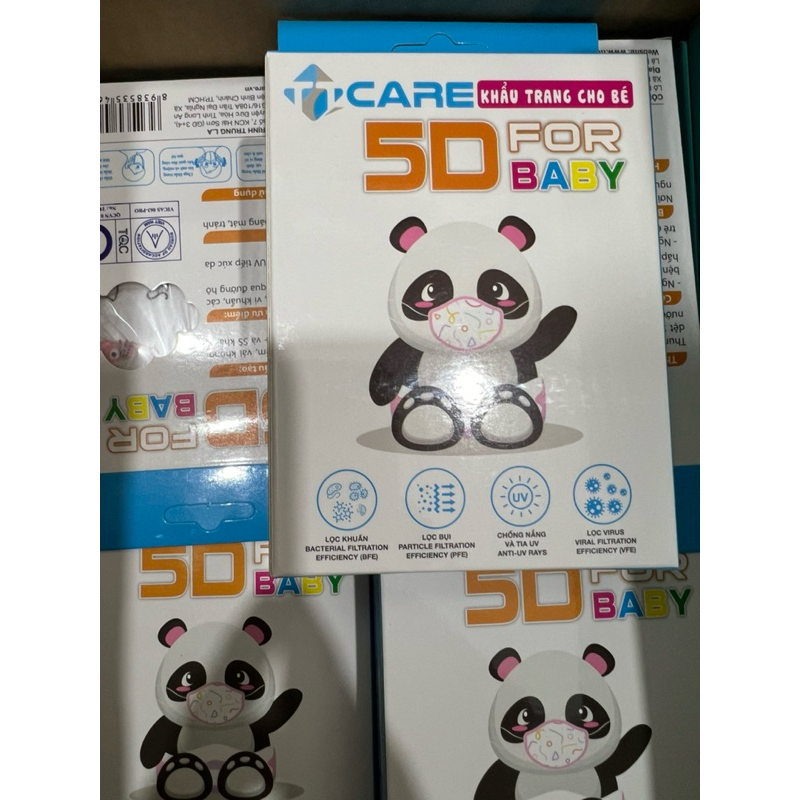 Khẩu Trang 5D Baby Dành Cho Trẻ Em Tt Care(Hộp 10 Cái)