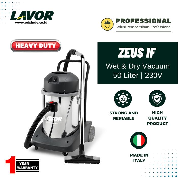 VACUUM CLEANER WET AND DRY LAVOR ZEUS IF HEAVY DUTY -Bhre Cakra Harga 11,692,000 rupiah*Gratis Ongkir
