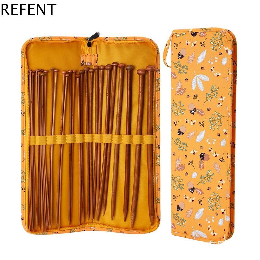 REFENT Vải oxford 600D Túi đựng kim dính Hoa Hồng Không thấm nước Túi Đựng Móc đan Đa năng Hoa Cúc Túi tote kim móc Nhà