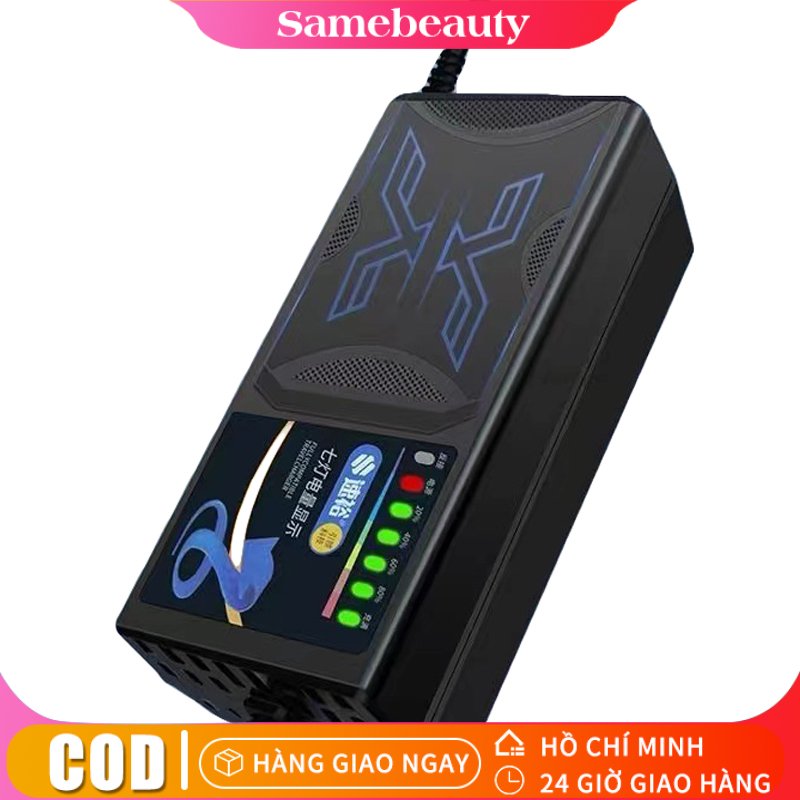 【FREESHIP】Sạc xe điện 48V | Sạc ắc quy xe đạp điện, xe máy điện 48V12ah, 48V20AH (4 bình) xịn có quạt tản nhiệt, đèn báo & Tự ngắt