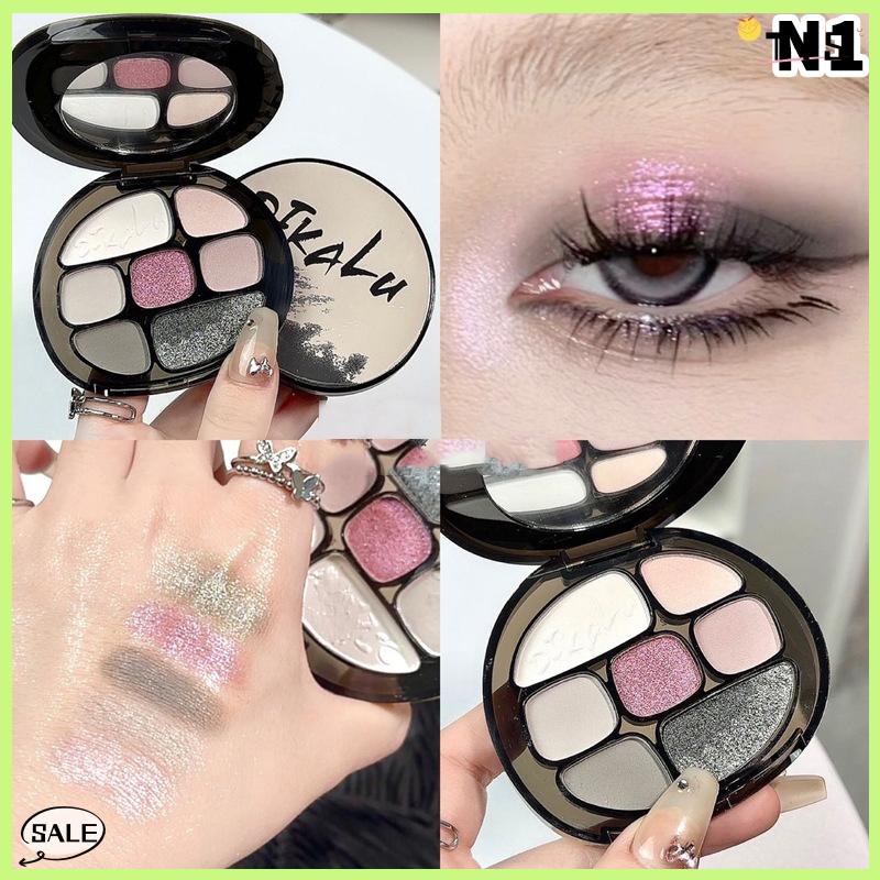 Follow Get New【TIS】 Dikalu Khói Màu Hồng Eyeshadow Palette Matte Pearlescent 8 Màu Sắc Bóng Mắt Mát Đêm Đen Tím Nâu Long Lanh Mắt Mỹ Phẩm - 3