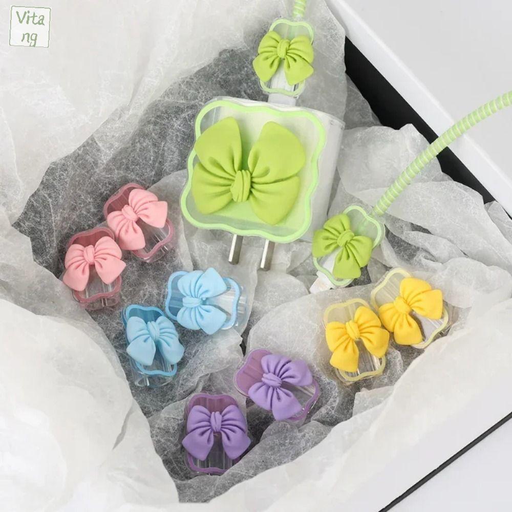 VITANG Bảo vệ bộ sạc Bộ tổ chức cáp Bao bảo vệ Cung 3D Gói cáp dữ liệu Quản lý cáp dữ liệu Mềm mại Bộ cuộn dây Cáp điện thoại di động