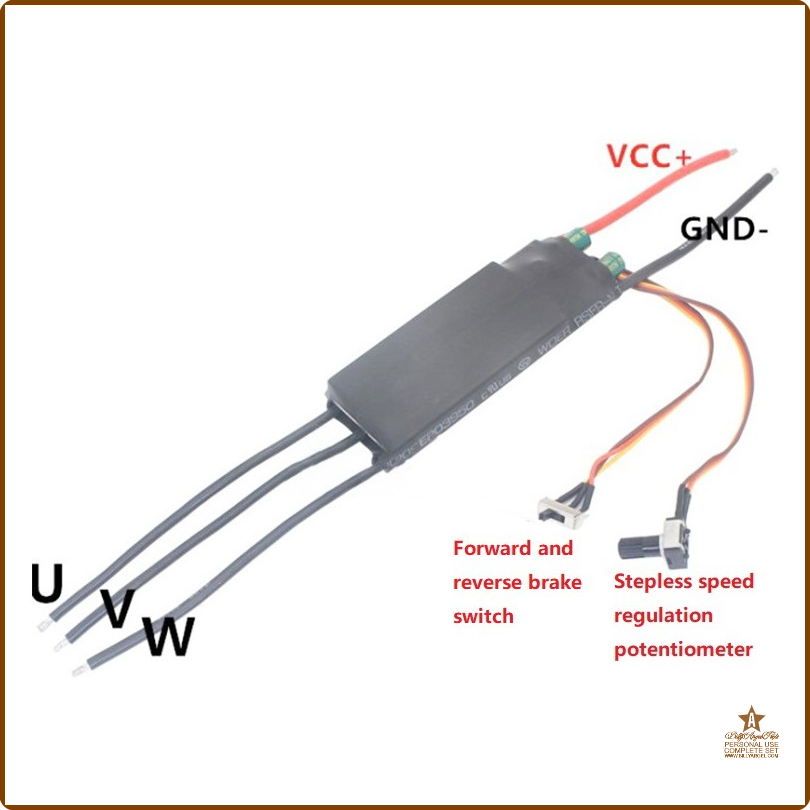 [Op053] ESC DC6-24V 1000W BLDC ba pha DC không chổi than hallless Bảng điều khiển về phía trước đảo 
