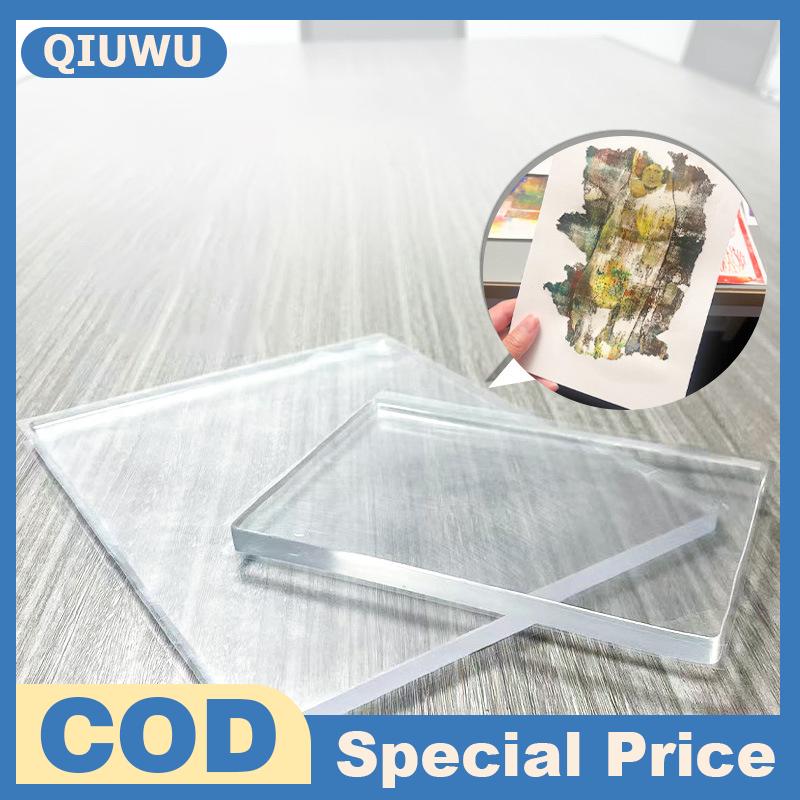 QIUWU 1ชิ้นแผ่นเจลพิมพ์แบบโมโนปริ้นต์สำหรับงานกดศิลปะสำหรับการทำบัตรสมุดภาพศิลปะ - ยี่ห้อ QIUWU ราคา 125 บาท*ส่งฟรี