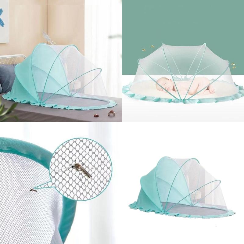 Có thể gập lại Giường gấp cho bé sơ sinh muỗi Net xách tay cũi trẻ em lưới Polyester dễ dàng cài đặt muỗi lều