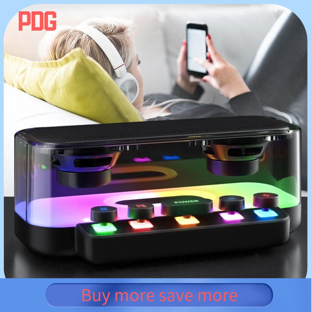 PDG Âm thanh nổi HIFI Loa Bluetooth Chống nước IPX5 Âm thanh vòm Loa ngoài trời Đèn ngủ Loa siêu trầm Loa RGB Sử dụng ngoài trời