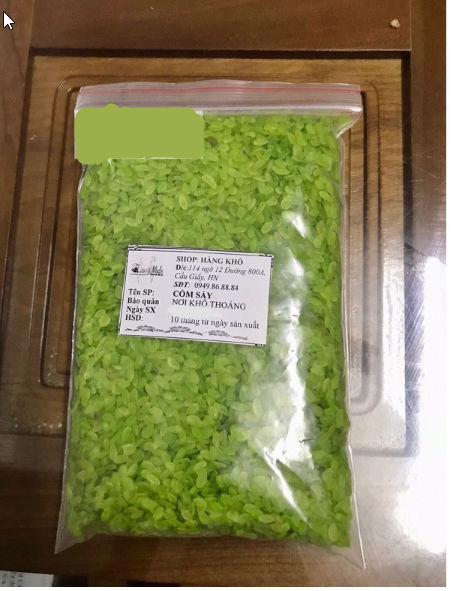 500gr Cốm xanh sấy khô