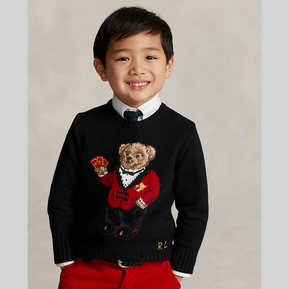 Polo Ralph Lauren Kids Boys Sweater-Lunar New Year Polo Bear Sweater CWPOSWEB6820491 001 Black ราคา 12,000 บาท*ส่งฟรี