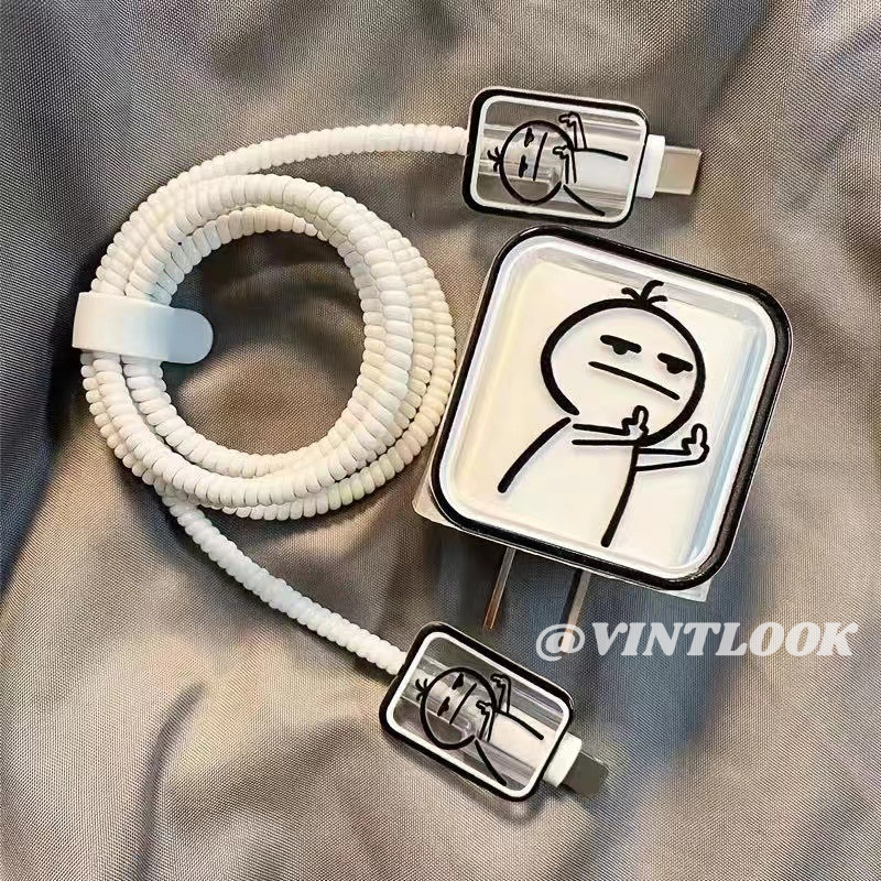 VINTLOOK เหมาะสำหรับ Apple iphone15สายชาร์จ20W เคสป้องกันชาร์จเร็ว14PROMAX เคสป้องกันสายข้อมูลโทรศัพท์มือถือ ราคา 26 บาท*ส่งฟรี