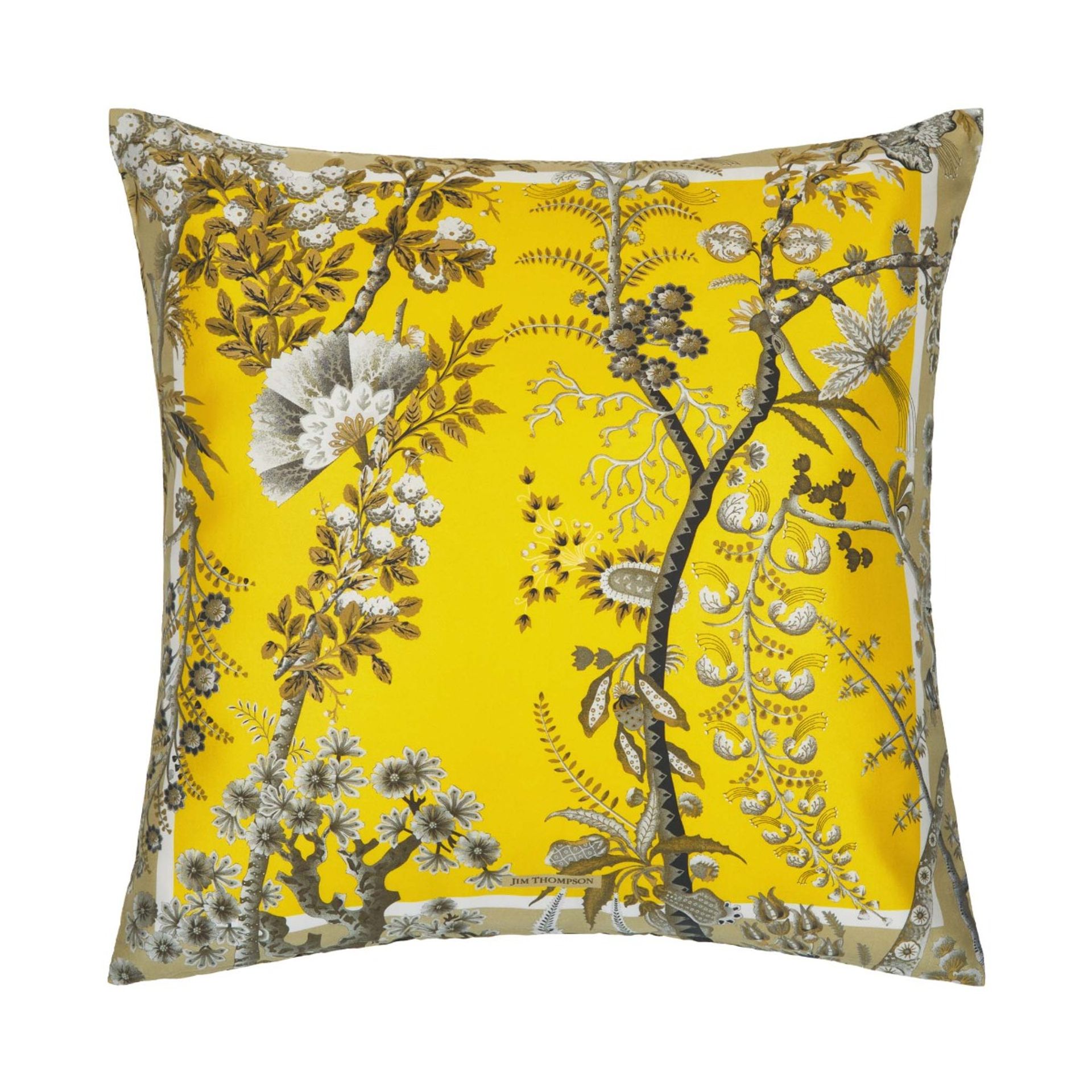 Tree of Life Silk Cushion Cover 18" - Yellow ราคา 1,060 บาท*ส่งฟรี