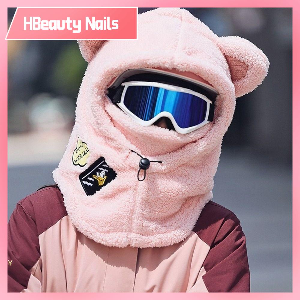 HBEAUTY NAILS Chống gió Mũ nhung Chống lạnh Tai dễ thương Mũ len Ấm áp Mũ bảo vệ tai Mùa đông
