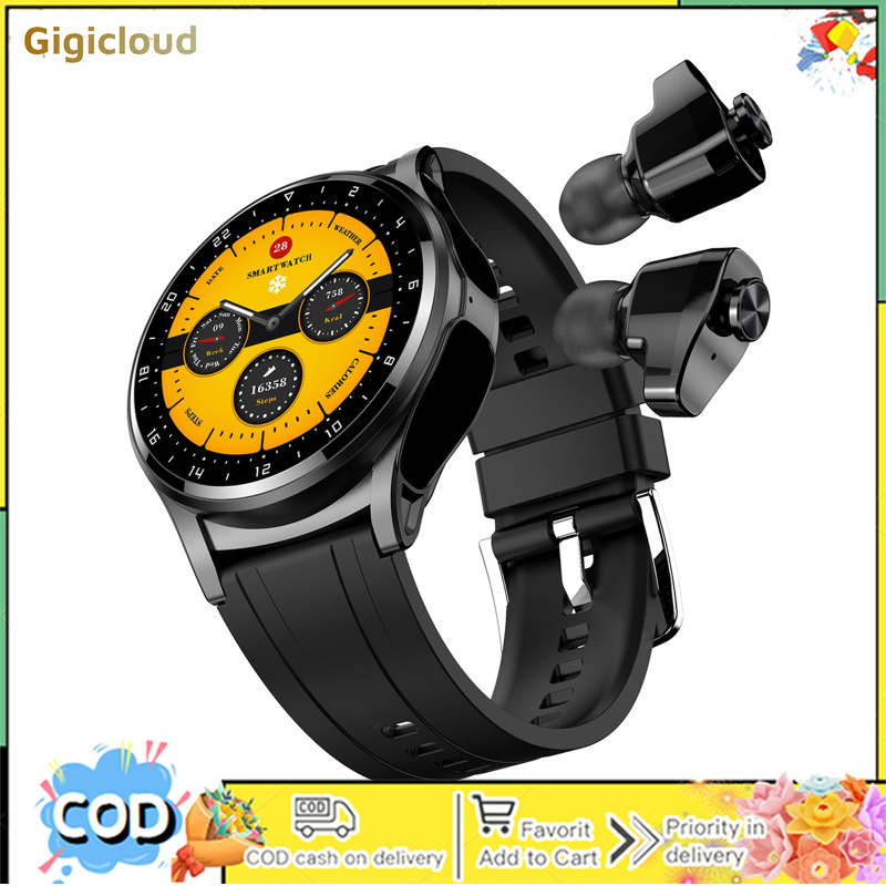 GT66 Smart Watch With Earbuds 1.39inch Round Fitness Tracker With Heart Rate Sleep Monitor 100+ Sport Modes Sports Watch For Men Women ราคา 6,375 บาท*ส่งฟรี