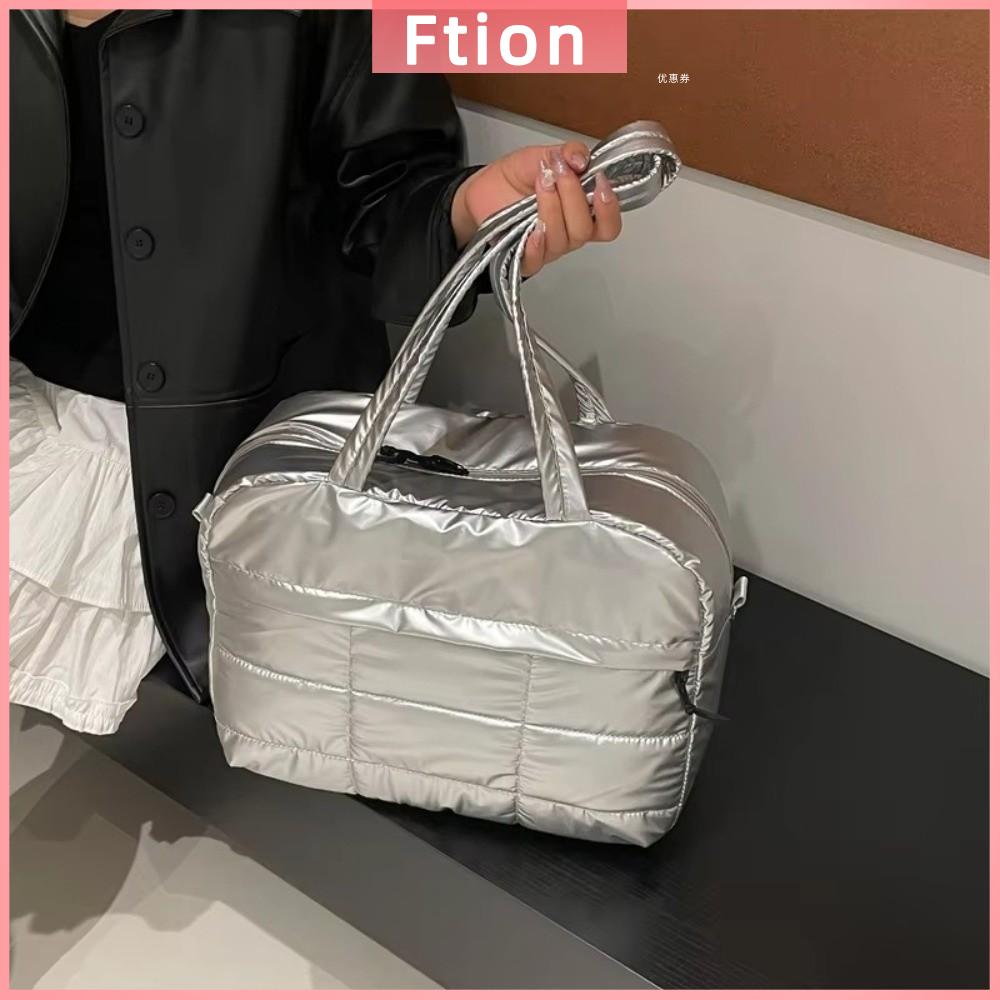 FTION Dung lượng lớn Túi đeo vai Màu sắc đồng nhất Đệm chần Túi đeo chéo  Túi xách Phụ nữ