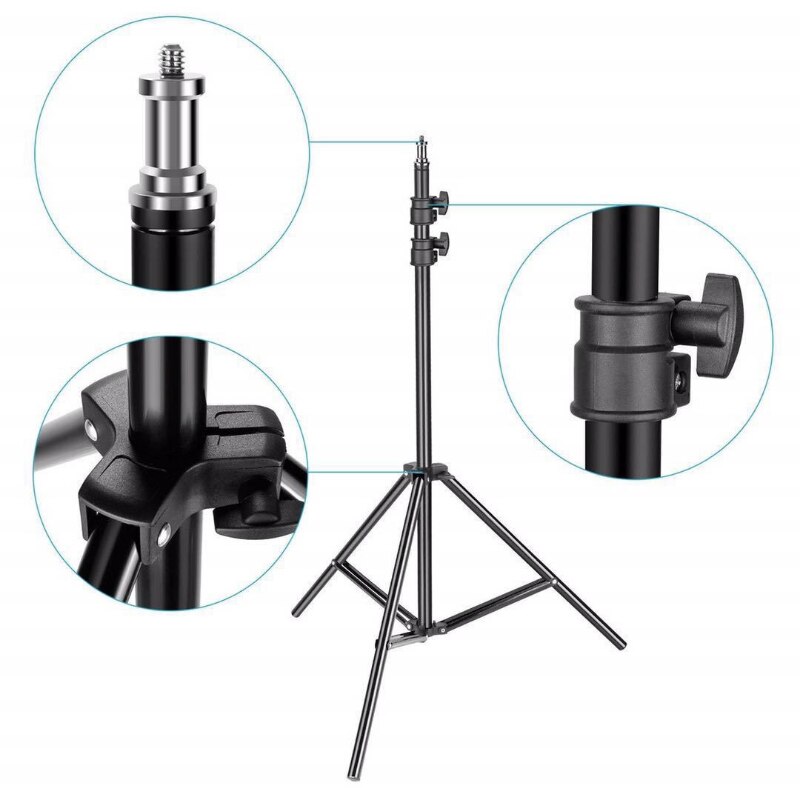;‘、;【 Light Stand Photography Portable Tripod With 1/4 Screw For Softbox LED Ring Light Phone Camera Laser Level Projector