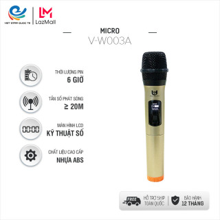 Micro Không Dây BEST SOUND V-W003A- 1 Micro- Tần Số VHF- Hợp kim nhôm thumbnail