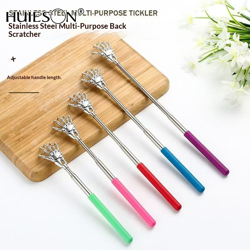 Stainless Steel Extendable Skeleton Hand Itch Scratcher Massage Tool ราคา 23 บาท*ส่งฟรี