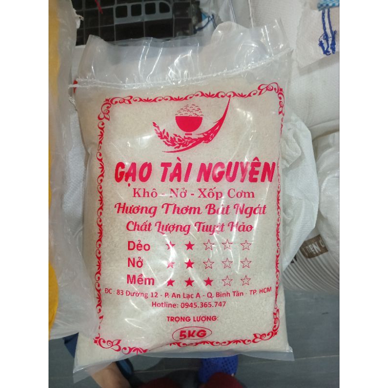 5kg gạo Եài nguyên nở khô xốp