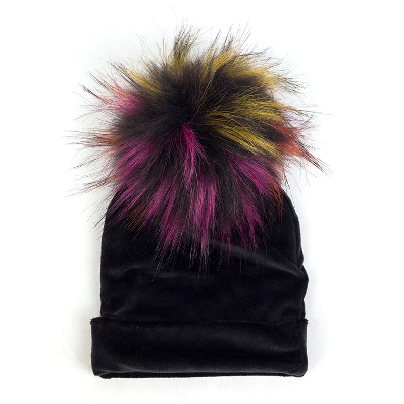 Nbhgy geebro mùa đông warme chế độ niedlichen bé mädchen jungen Samt Beanie hüte Ins solide Weichen diken flanell Babys Kinder giả pelz Pom Pom Túp lều mkjiu