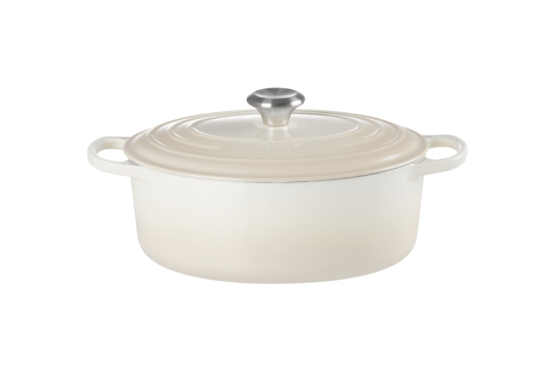 Le Creuset Cast Iron Signature Oval French Oven 29cm (Meringue) Singapore